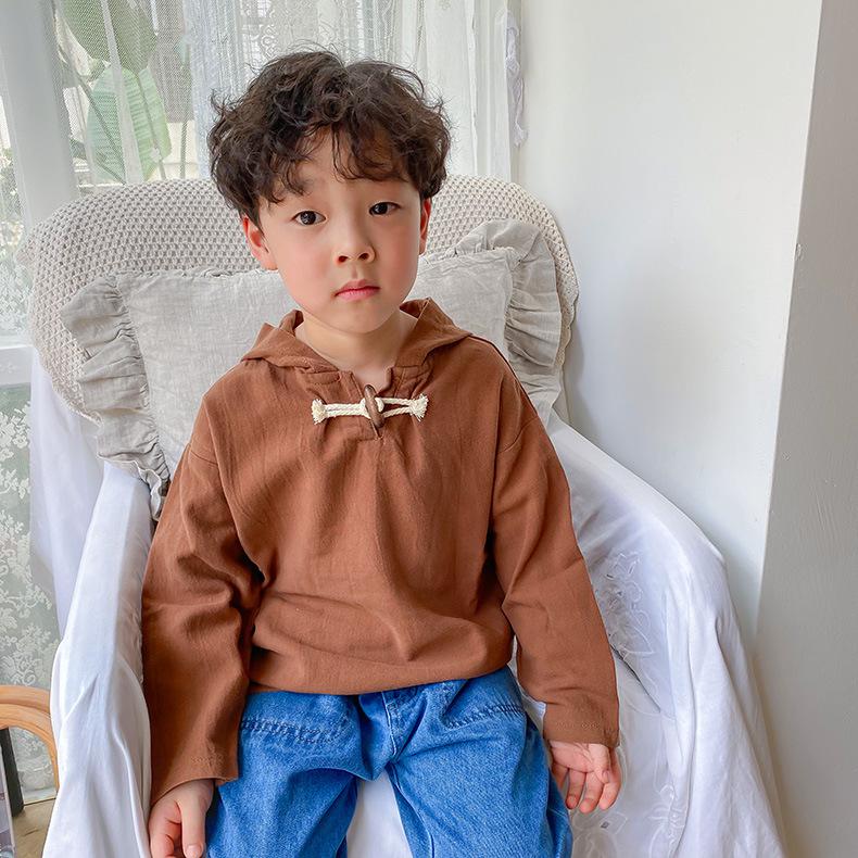 Herfst kinder hoodie jongens en meisjes baby pullover sweatshirt lange mouw kinder sweatshirt hoodie: 20 d 551 bruin / 3t