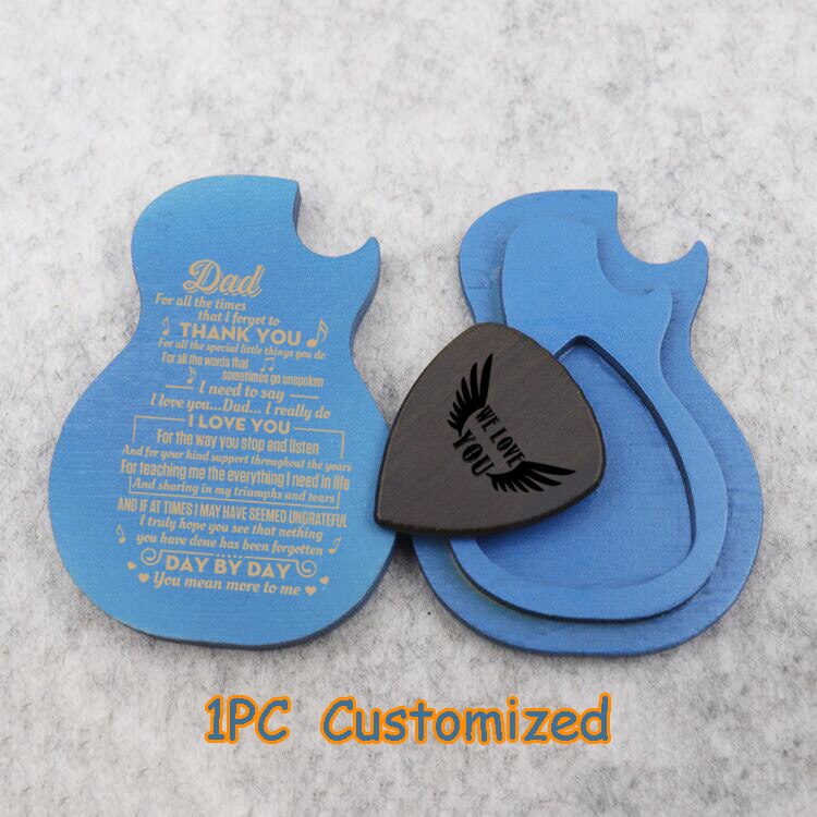 Houten Gitaar Pick Doos Gitaar Pick Houder Plectrum Doos Gitaar Player Muziek Vriendje Rc & P Q000105 Zwart