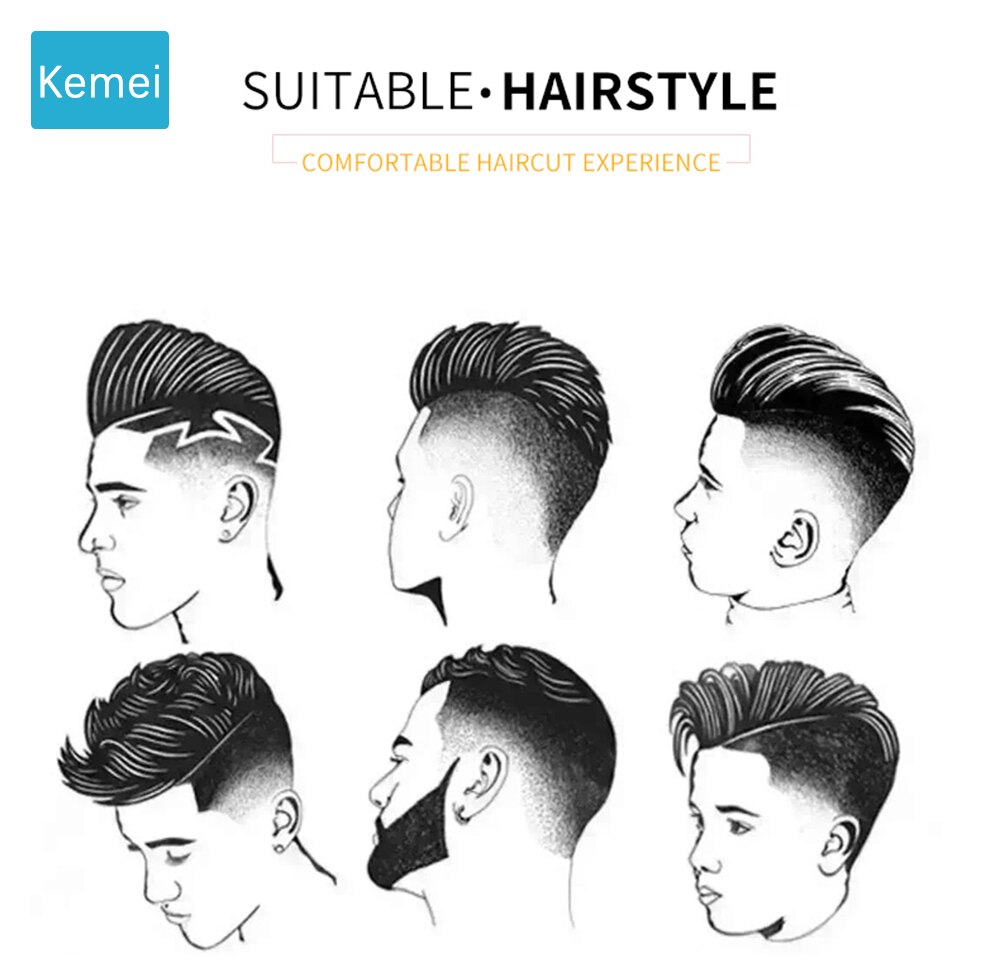 Kemei Hair clipper hair trimmer for men beard electric cutter hair cutting machine haircut LCD Cordless corded 5