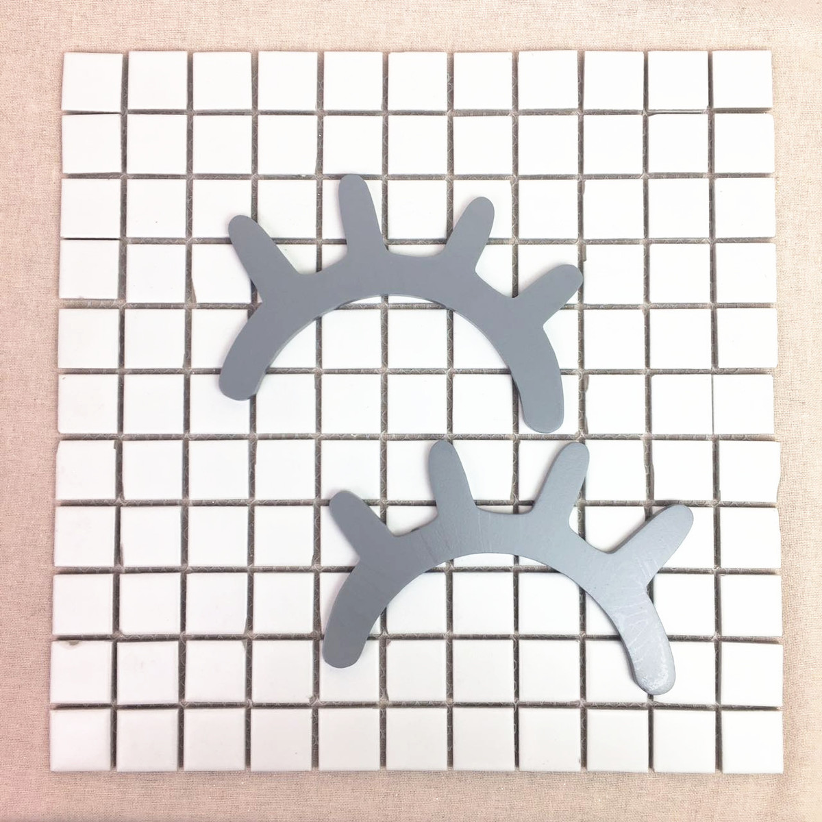 3d ögonfransar i nordisk stil söta väggklistermärken i trä dekorativa regnbågsfärger barnkammare dekoration fotografi rekvisita: Grå