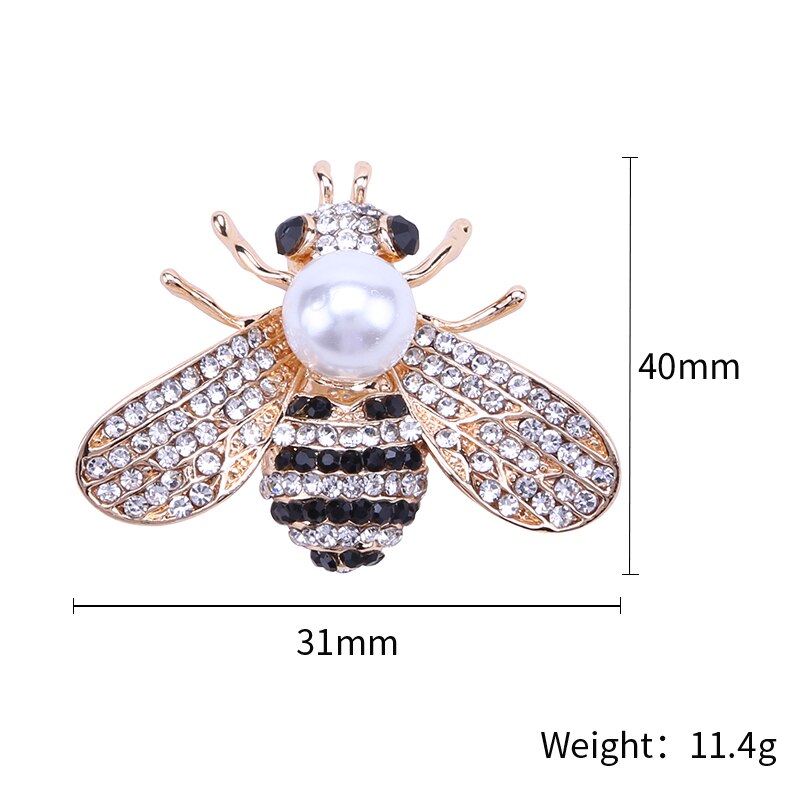Classique cristal Camel chat chien abeille Animal strass broche broches Antique or métal écharpe épingles bijoux fête vêtements décors: Bee