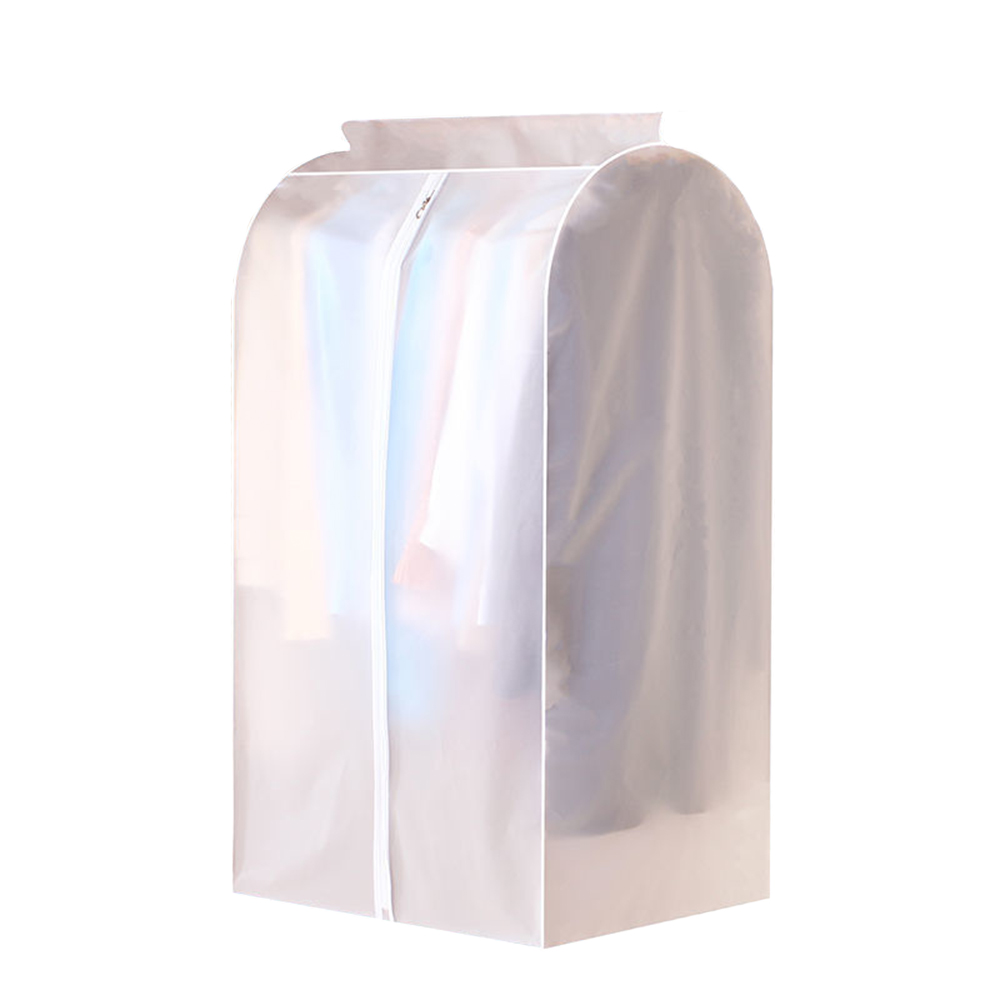 3D Zipper Dust Clothes Cover Wardrobe Storage Bag Translucent Waterproof Suit Coat Protector Storage Bag Closet Hangers Storager: 80x50x120cm
