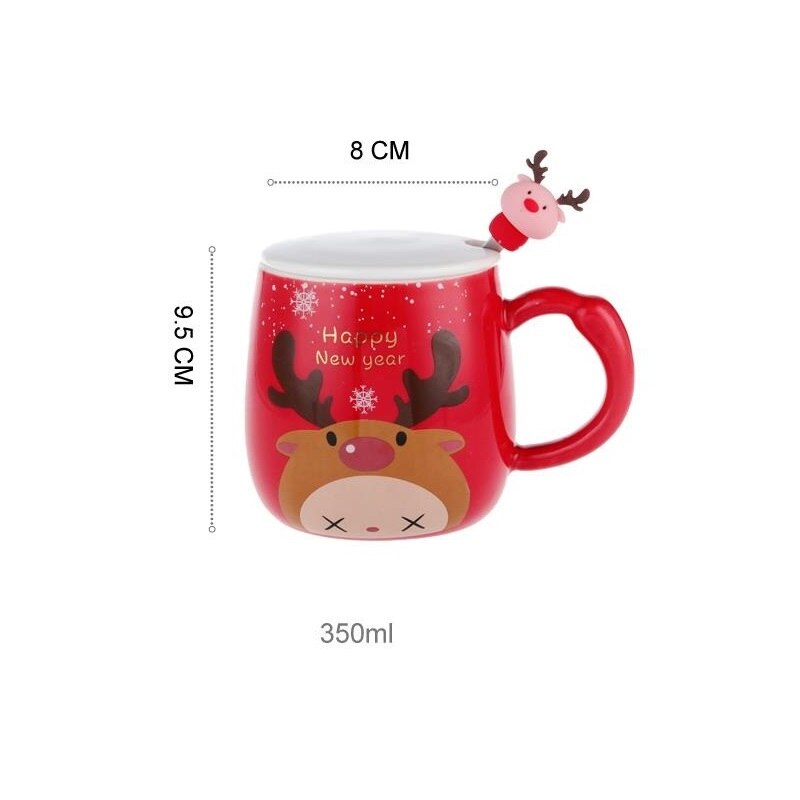 Christmas Ceramic Coffee Mug 3D Snowman Cartoon Milk Breakfast Cup Christmas
