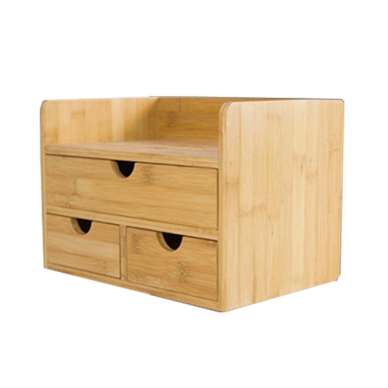 3 Drawer Woodn Document Tray Sundries Tray Wood Janpan Style High End Office Business Tray Office Holder with Drawer Organizer