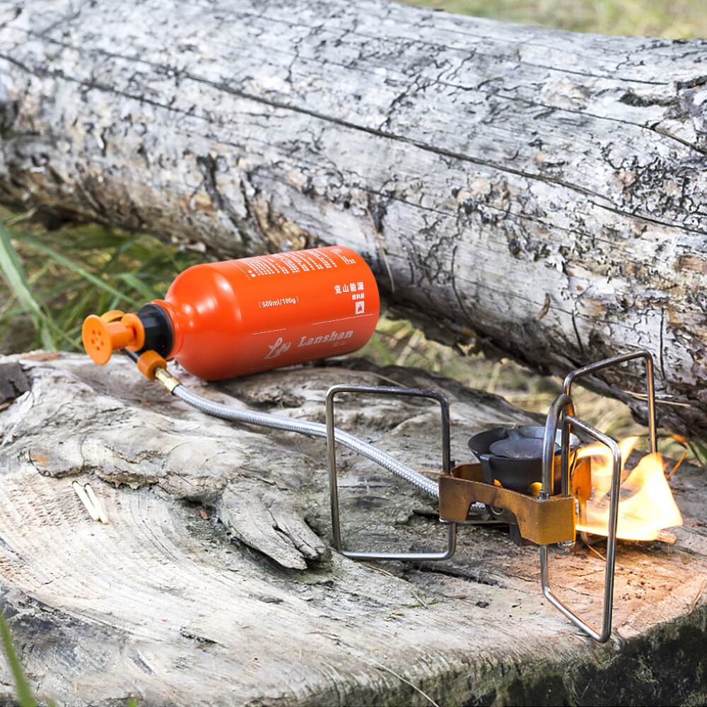 Bouteille d'essence kérosène 500ml d'essence, d'alcool, réservoir de gaz, bouteille de stockage de carburant pour Camping en plein air, poêle multi-carburant