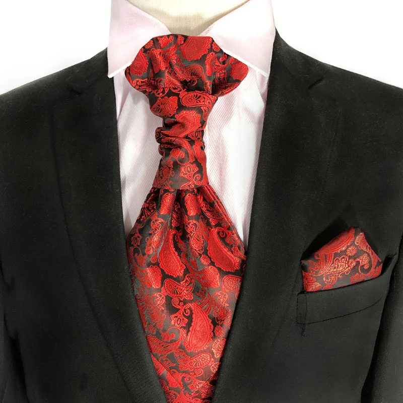 35*12Cm Vest Hals Stropdas Cravat Man Jurk Pak Smoking Dubbele Hong Kong Knoop Stropdas Stropdas Askluit Gentleman Stropdassen Feest Voorgebonden