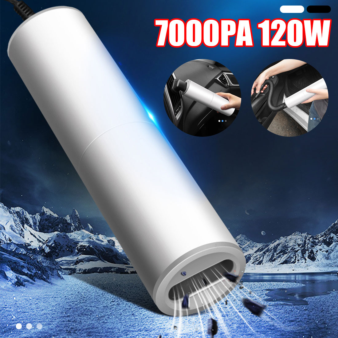 Mini 7000PA 120W with Wire Rechargeable Car Vacuum Cleaner Portable Handheld Car Vacuum For Car Home Computer Cleaning