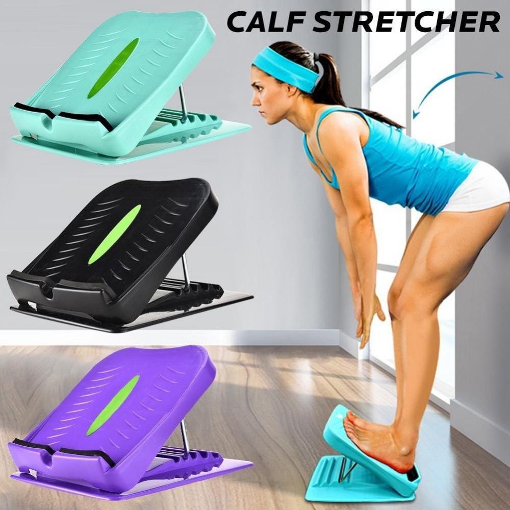Anti-Slip Adjustable Foot Calf Stretcher Incline Board Body Stretching Tool Calf Stretch Board textured surface prevent slipping