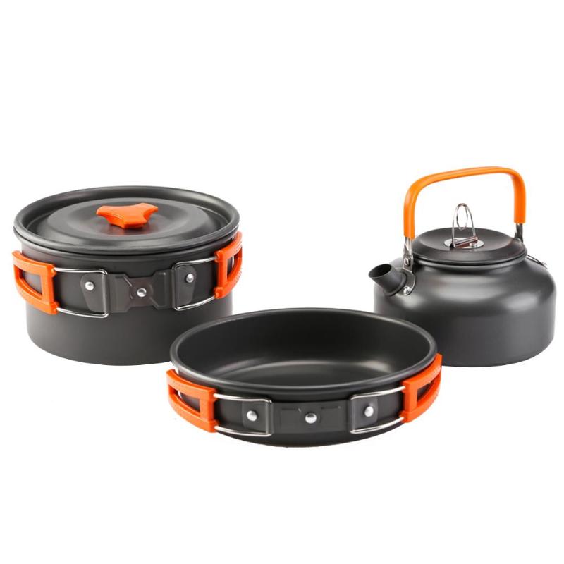 Kit Cuisine Camping - Ustensiles, Bol, Casserole, Aluminium, Portable, Randonnée