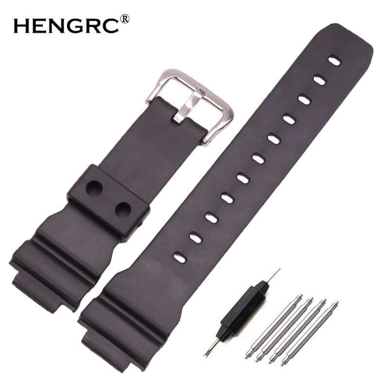 Horlogebanden 16Mm X 25Mm Mannen Zwarte Sport Duiken Rubber Siliconen Horloge Band Voor 6900 Serie Horloge Accessoires