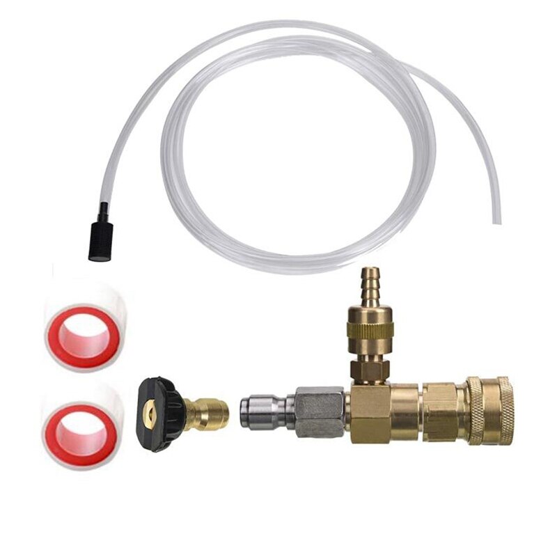 Verstelbare 3/8 Inch Zeep Injector Kit Voor Hogedrukreiniger Essentiële Reinigin