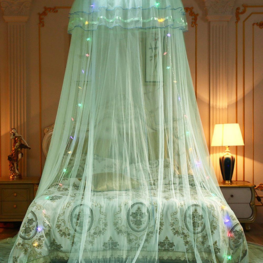 Ruffle Dome Ceiling Mosquito Net Princess Mesh Canopy Dust-proof Children&#39;s Bedroom Decor Free to install floor mosquito nets