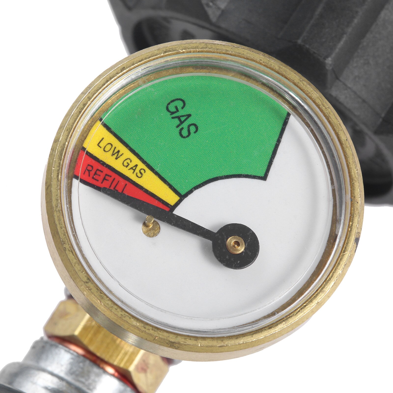 dophee 1pc 5ft Braided Propane Regulator Hose with Gauge for Burner Stove, Gas Water Heater, Forced Air Heater, Burner Stove