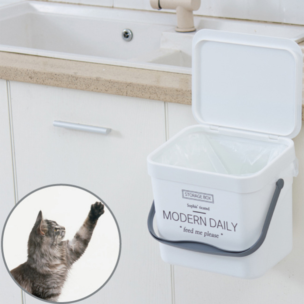 Kitchen Bathroom Storage Organizer Trash Can Kitchen Wall Mounted Garbage Bin Garbage Bag Zero Waste Recycle Compost Bin