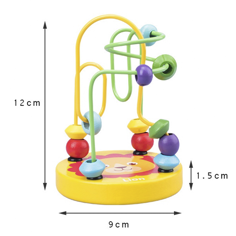 Bambini Montessori Matematica Giocattoli di Piccole Dimensioni In Legno Cerchi Bead Wire Maze Roller Coaster di Attività In Età Prescolare Bambino Apprendimento Giocattolo Educativo