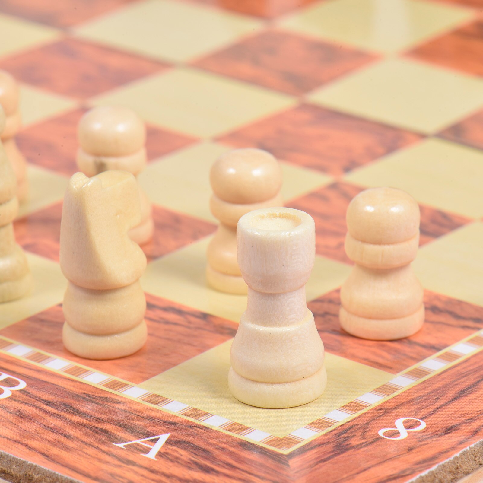 3 In 1 Multifunctionele Houten Schaakspel Vouwen Schaakbord Spel Reizen Bordspellen Checkers Puzzel Game Kids Schaakbord