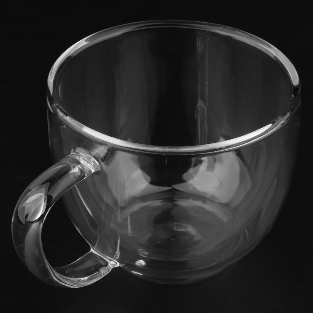 Double Wall Glass Espresso Cup Mugs & Handle 200ml BPA-Free Cappuccino Mugs