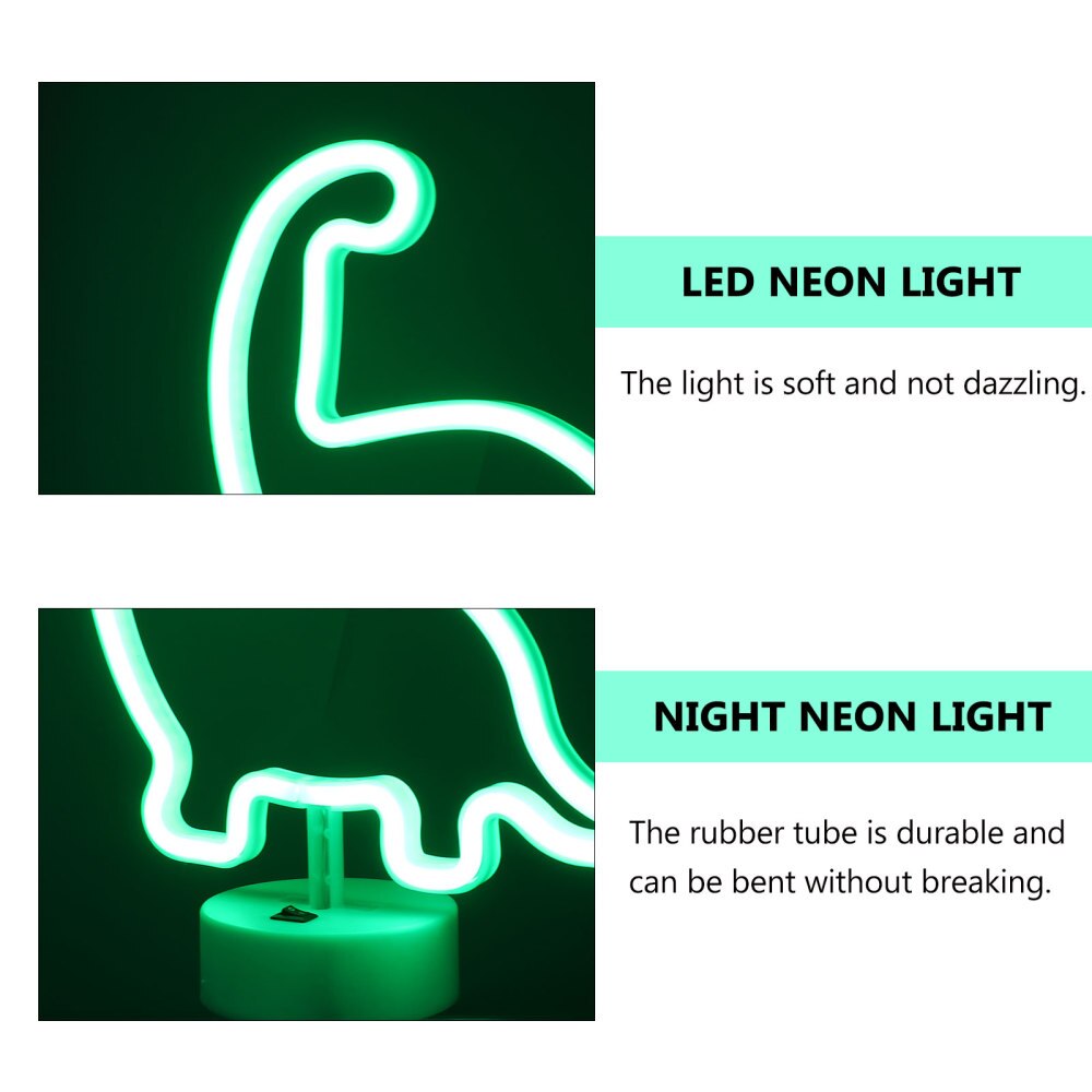 Desktop Green Night Light Acrylic LED Shaped Neon Light (Dual Use)
