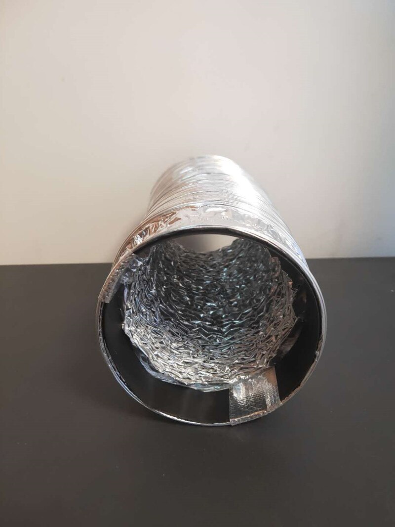 3/2 Meter Length 100mm/4'' PVC Fresh Air System Flexible Aluminum Exhaust Duct Pipe Air Ventilation Pipe Hose for Bathroom Of