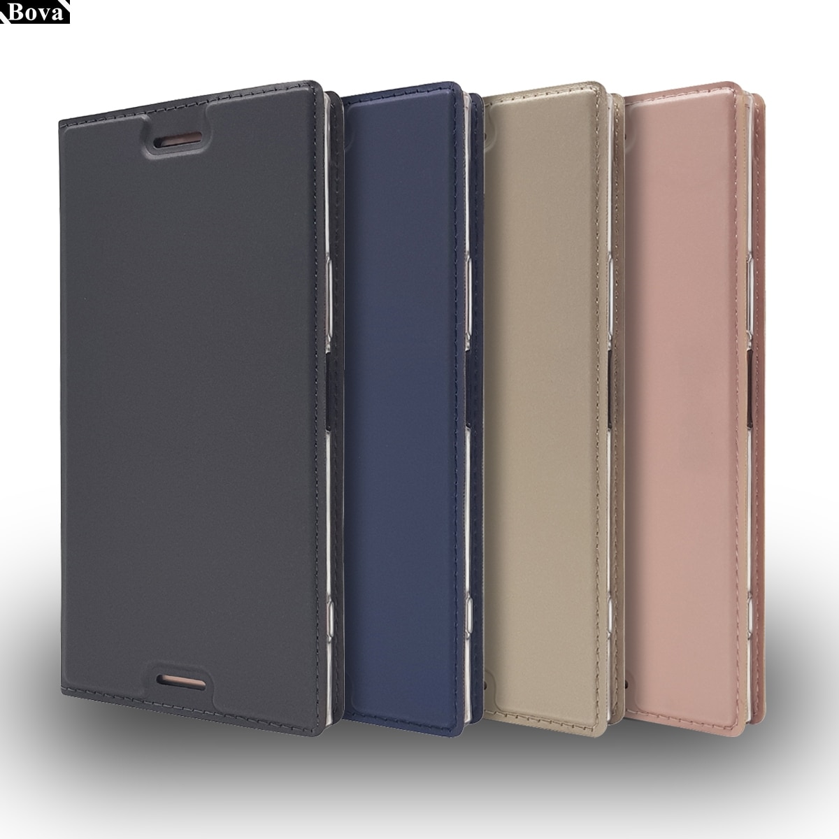Lommebokveske til sony xperia xz premium flip cover telefon etui magnetisk adsorpsjon super tynn matt touch