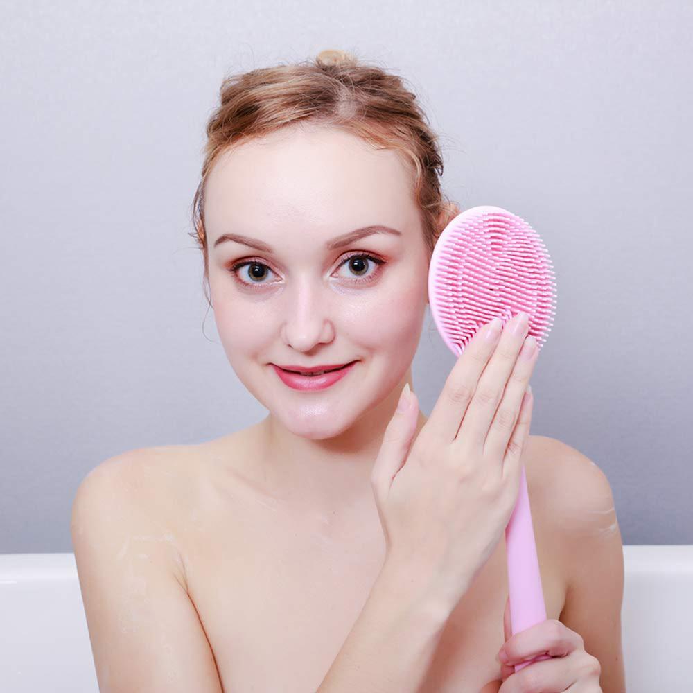 Lange Steel Plastic Bad Borstel Douche Terug Body Brush Massage Skin Cleaning Tools Douche Scrubber Borstels Badkamer Accessoires