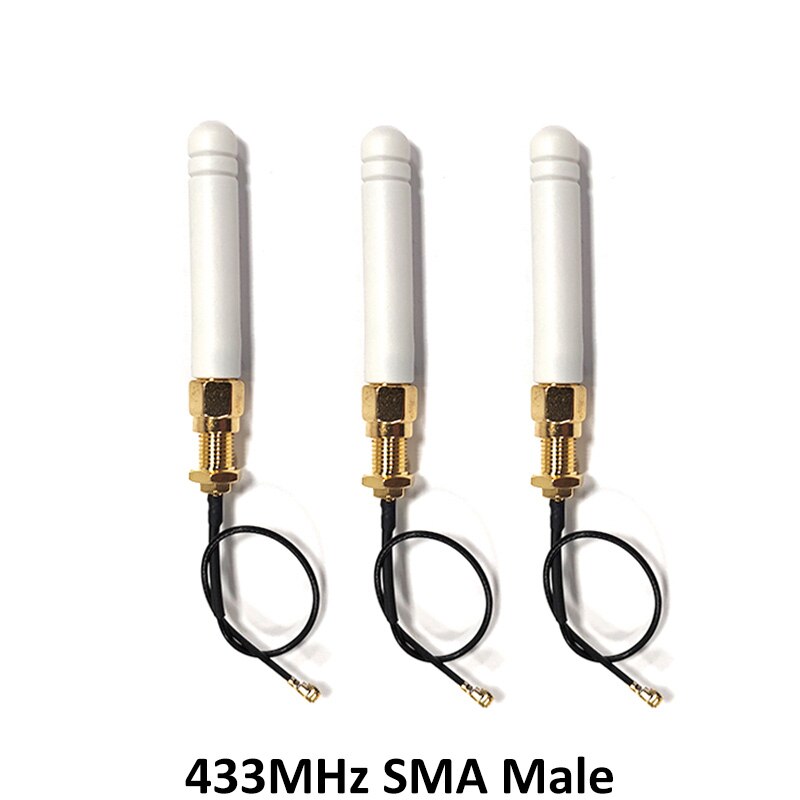 433 MHz antenne lora blanc 3dbi SMA connecteur mâle pliant 433 mhz antenne directionnelle + 21cm RP-SMA/u.FL câble queue de cochon