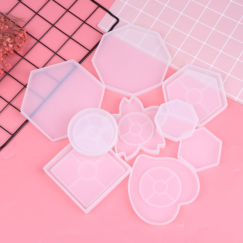 Silikoneform diy bord sæt form gips aromaterapi bil dekoration skimmel