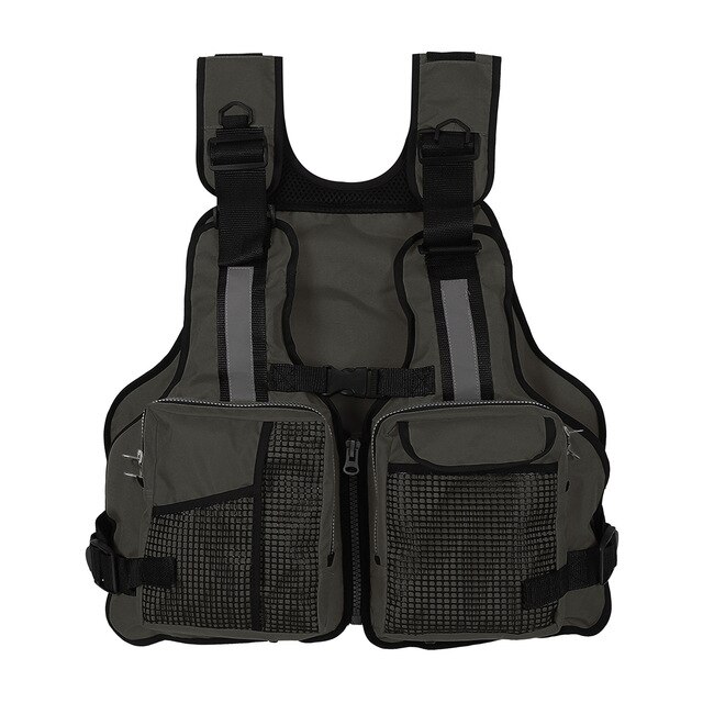 Life Jacket Fishing Swimming Outdoor Life Vest Boating for Adult Man Water Sport Vest Drifting Life Jacket Sailing Bearing 110KG: Dark Green