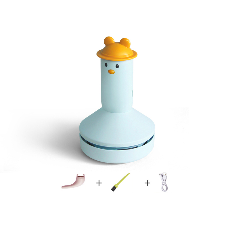 Mini Desktop Vacuum Cleaner Office Desk Dust Home For High Suction Table Keyboard Cleaning Computer Sweeper Stationery Supplies: Blue