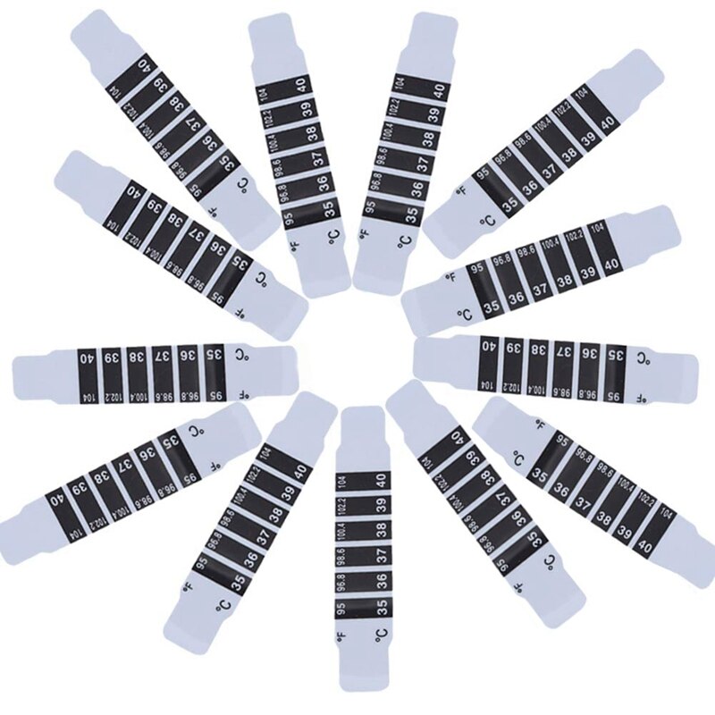 15 Pcs Forehead Thermometer Strips-Instant Read Forehead Thermometer Strips,Reusable Thermometer Strip for Checking Baby Kid Adu: Default Title