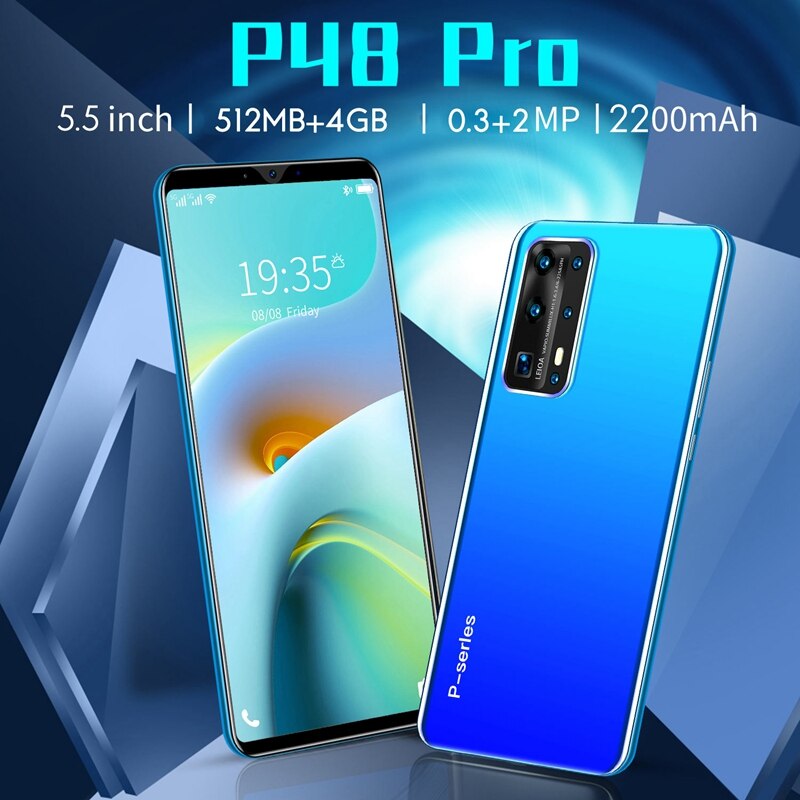 P48 Pro Smart Phone 5.5 Inch MTK6572 Dual Core 512Mb Ram + 4Gb Rom Dual-kaart Dual Standby android 4.0 Telefoon Eu Plug