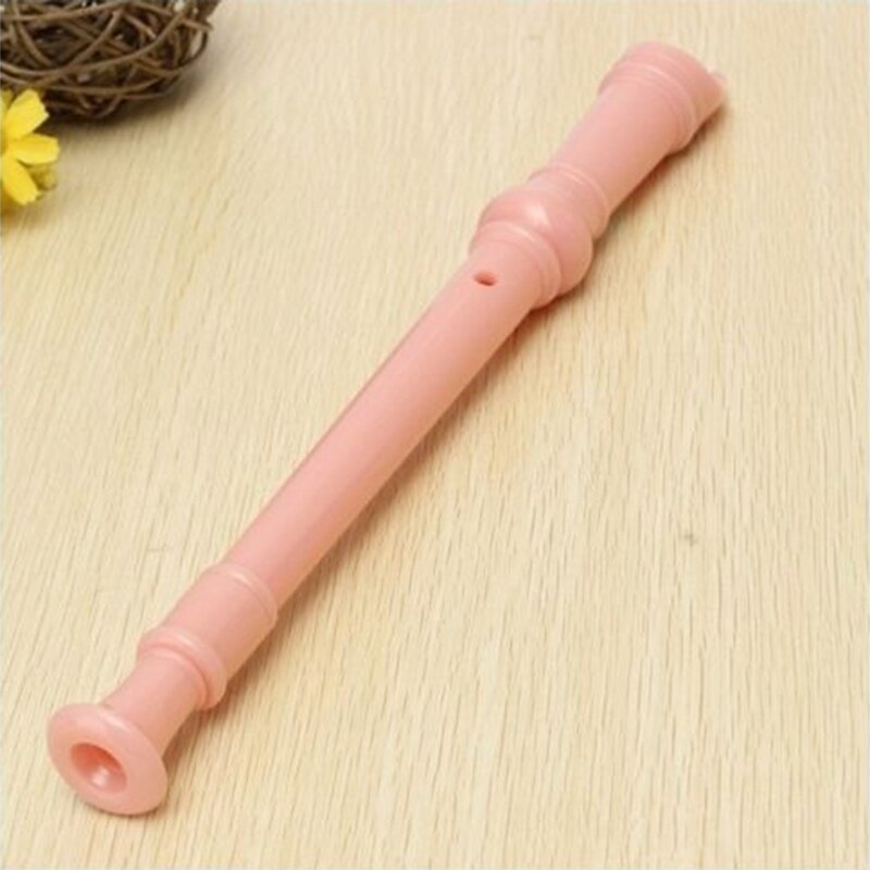 C Key Soprano Recorder ABS Soprano Descant Recorder Clarinet 8 Holes German Style with Fingering Chart Cleaning Stick for Kids: Pink