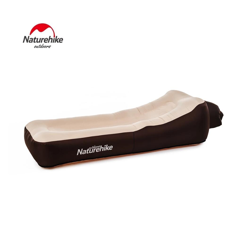 Naturehike 210T Waterproof Plaid Polyester Double-Layer Inflatable Sofa Bed Portable Lunch Break Beach Air Cushion Chair