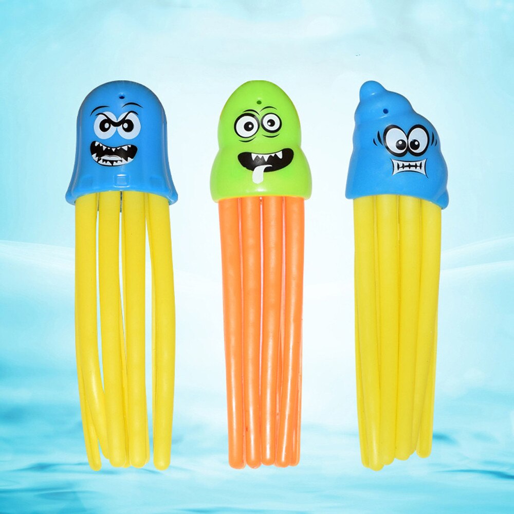 Underwater Pool Toys 3Pcs Octopus Pool Diving Toys For Kids Octopus Bath Toys With Funny Faces Torpedo Bandits Fish For Kids