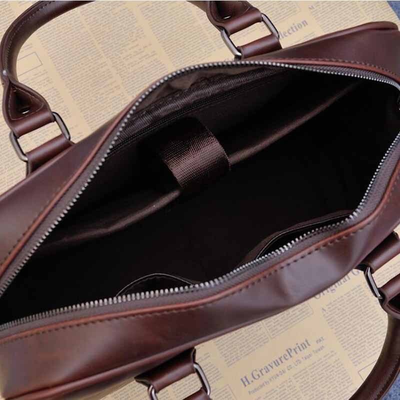 Men's business PU leather handbag briefcase mean handbag sacoche homme messenger bags laptop tote bag