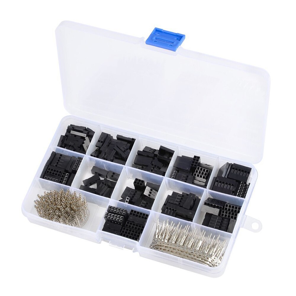 620 Pezzi/set 2.54 millimetri Dupont Alloggiamento Connettori Spille del Connettore Maschio Femmina A Crimpare Spille s Per Il Kit di Arduino E Raspberry Pi progetti