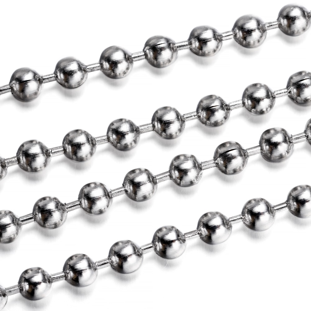 5 m/lote de cadena de acero inoxidable, cadenas de eslabones de varios estilos, nunca se decolora, cadena de collar a granel para hacer joyería DIY, accesorios