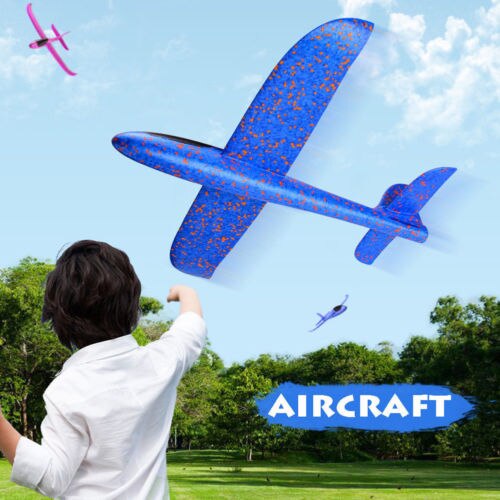 36 Cm Diy Hand Gooi Flying Zweefvliegtuig Vliegtuigen Speelgoed Voor Kis Kinderen Foam Vliegtuig Model Flying Zweefvliegtuig Vliegtuig Outdoor Game speelgoed