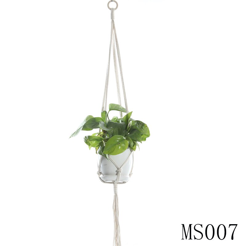 Macrame Plant Hanger Hanging Planter Wall Art Boho Home Decor 41 Inches Decorative Flower Pot Holder Boho Bohemian Home: MS007