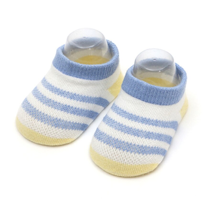 Pasgeborenen Baby Sokken Zomer Gestreepte Mesh Dunne Babysokjes Voor Meisjes Cotton Baby Jongen Peuter Sokken Bebe Leuke Boot sok