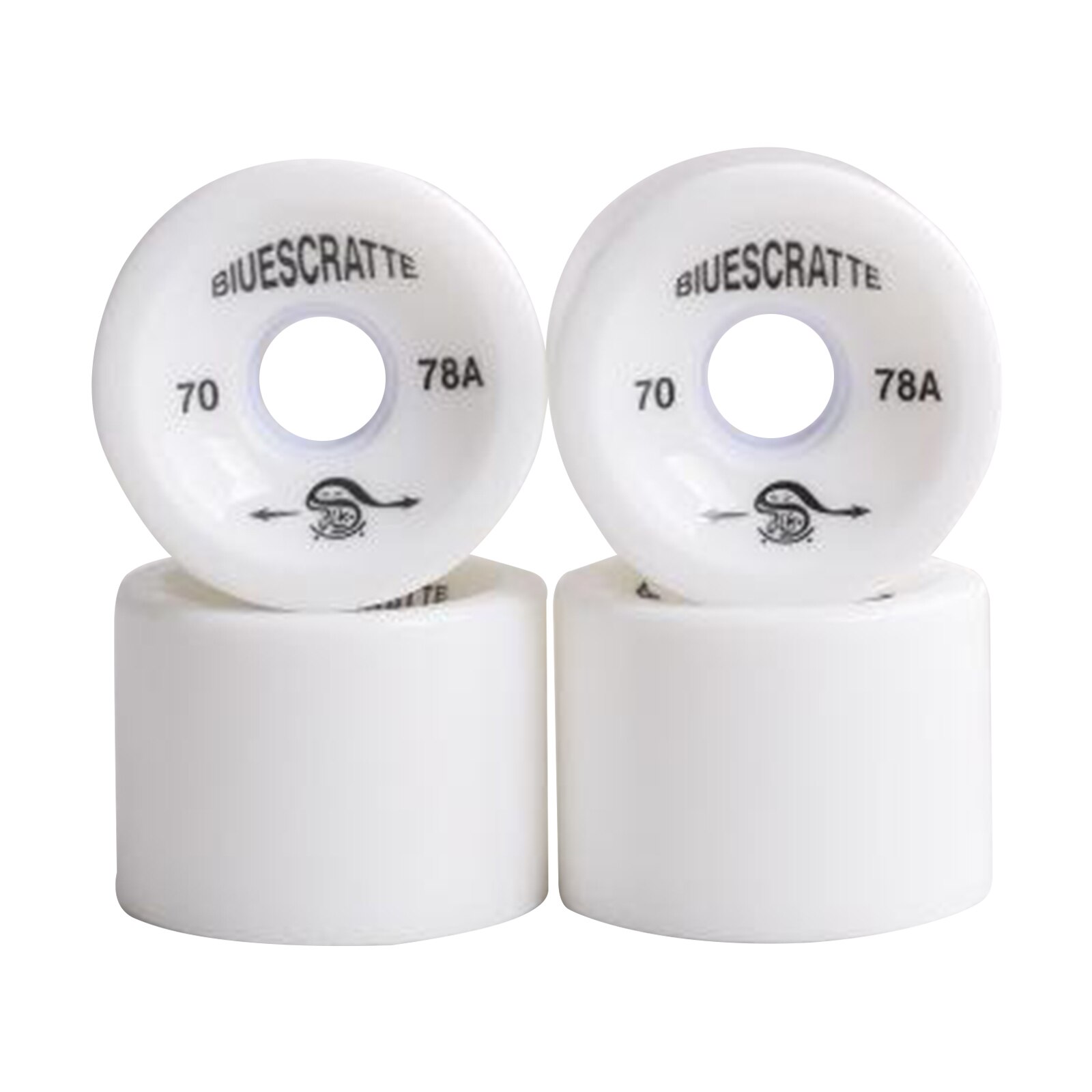 4Pcs 78A Skateboard Wheels 70X51mm Roller Cruiser Repair Maintenance Parts: White