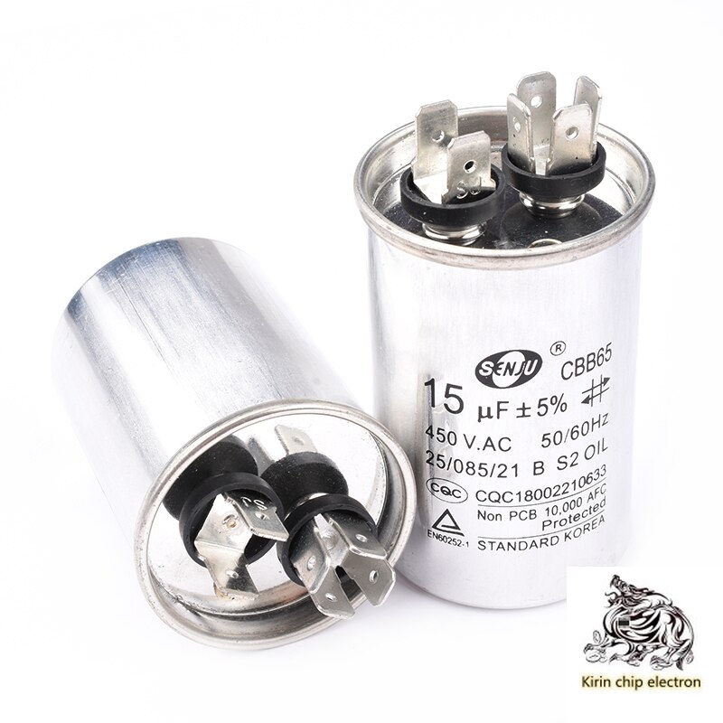 2 stk / parti cbb 65 aircondition kompressor startkondensator 5 / 20 / 25 / 30 / 35 / 40 / 45 / 50 / 60 / 70uf 450v