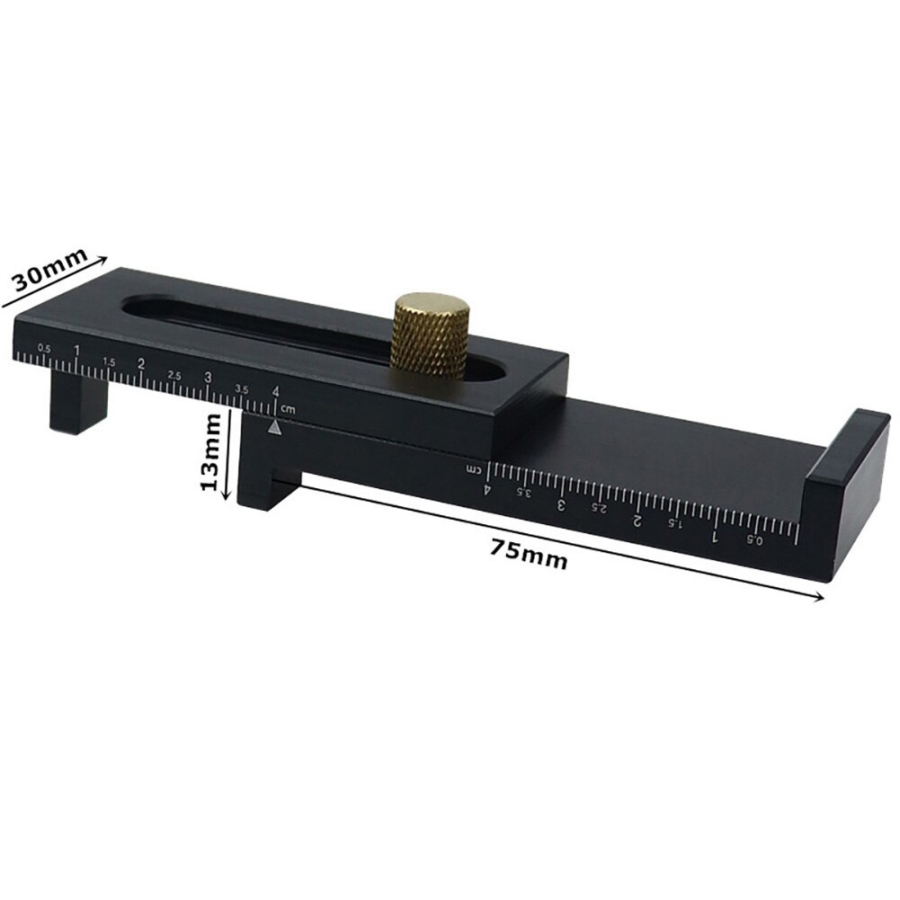 Regla para carpintería práctica, calibrador de costura de sierra, huecos, ajustador de ranura de sierra, herramienta de trabajo de madera