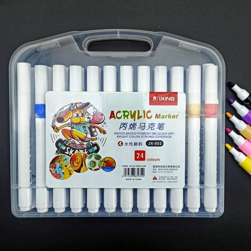 12 color /24 color /36 color /48 color /60 color acrylic marker Painting Graffiti thick brush stackable marker: Red