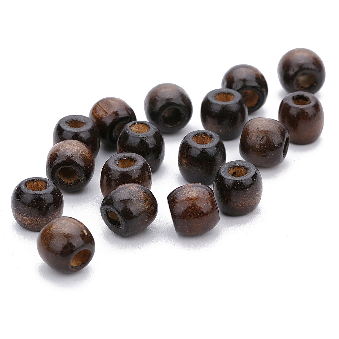 Natural Brown Wooden Beads Round Stripes Loose Spacer Wood Beads Abacus Beads For Diy Jewelry Makings Necklace Bracelets