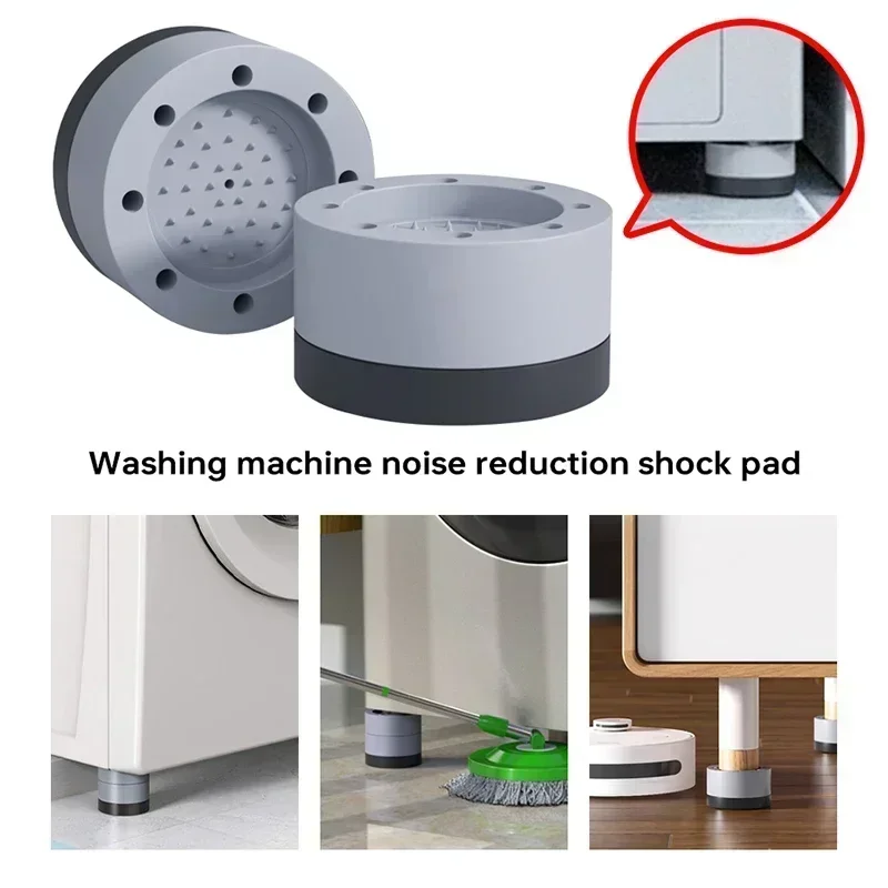 Almohadillas antivibración para pies, alfombrilla de goma antideslizante, amortiguadores silenciosos, soporte Universal para lavadora, refrigerador, muebles, 4 Uds.