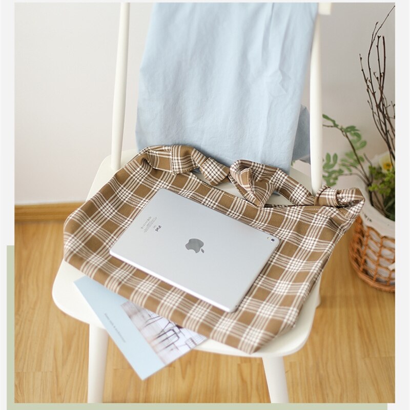 Preppy stijl tiener tweed betaalde boho handtas vrouwelijke casual grote capaciteit stof zachte dagelijkse school boeken shopper over schoudertas