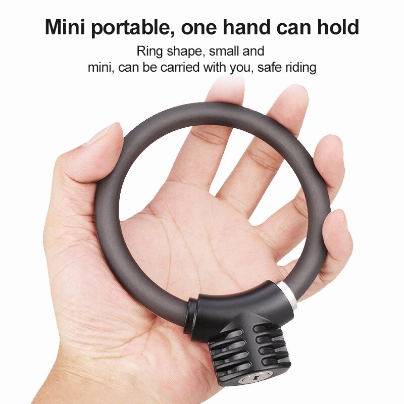 Portable Bike Ring Lock Combination Bicycle Lock Bicycle Security Lock Bicycle Equipment MTB Anti-theft Lock Safety Lock