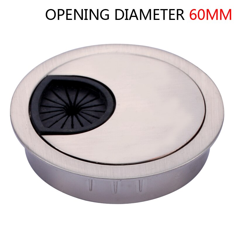 Myhomera sinkkiseos työpöytä lanka reiän kansi johdot kanavat pohja toimisto tietokone läpivienti pöytä kaapelin lähtöportti pinta linja laatikko 60mm: Väri a -60mm