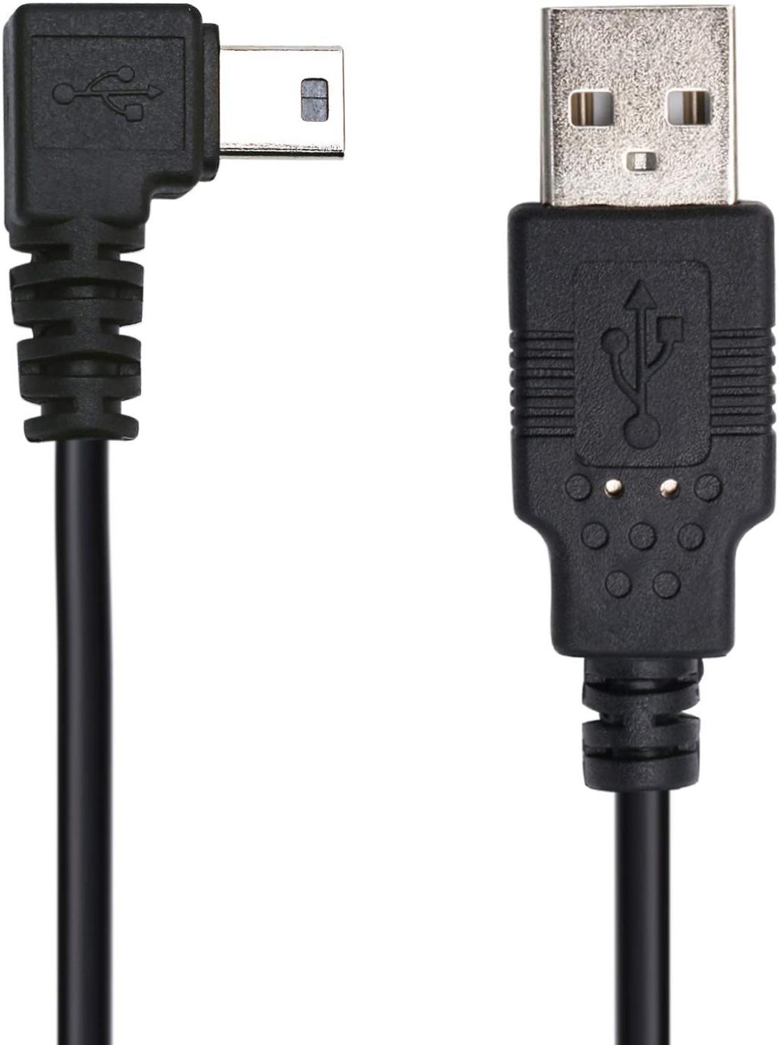 USB A male to Mini USB B 5Pin Male Right Angle Adapter Data Charge Sync Cable for phones MP3 players tablets cameras